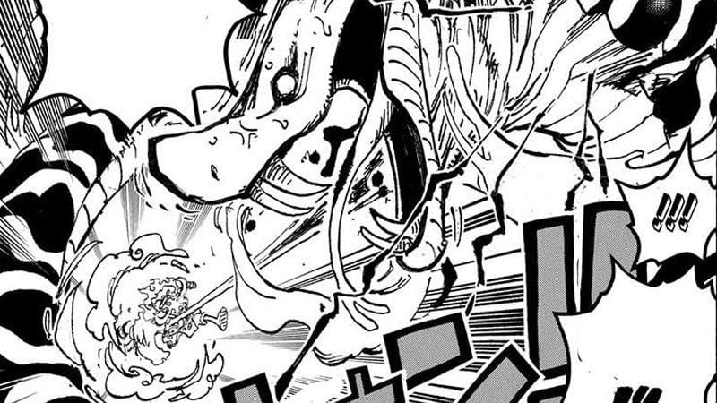 Luffy memukul ular raksasa