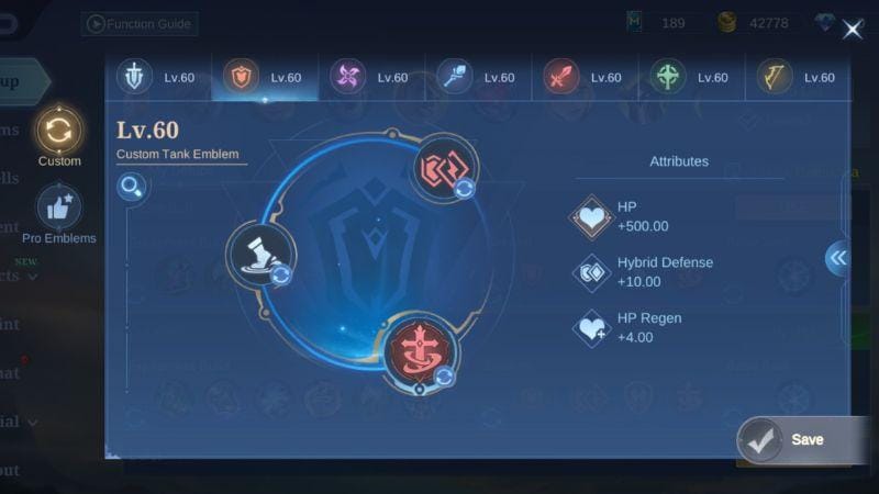 Settingan Emblem Gatotkaca