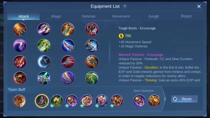 Build item terbaik untuk Gatotkaca roam