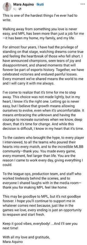 Sumber: facebook.com/missMaraAquino2