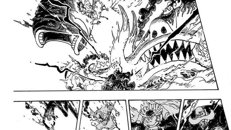 Gorosei terkena ledakan Haki