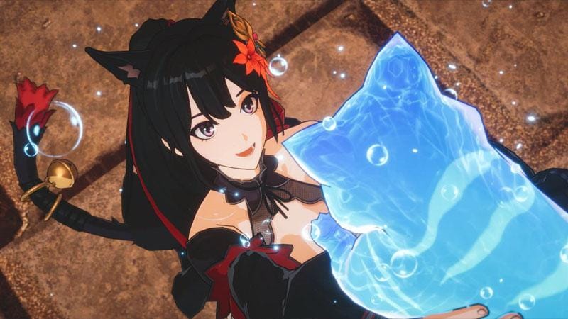 Pose kemenangan Meilin Fisher