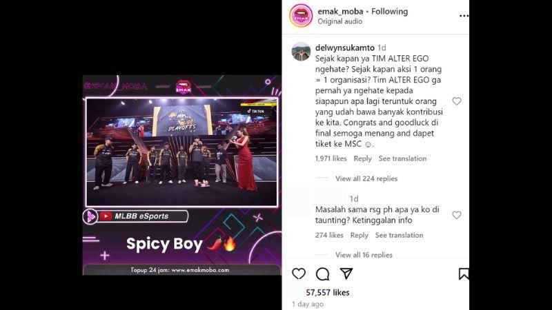 Sumber: instagram.com/emak_moba