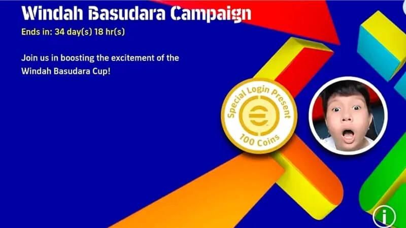 Hadiah 100 coins hanya dengan login