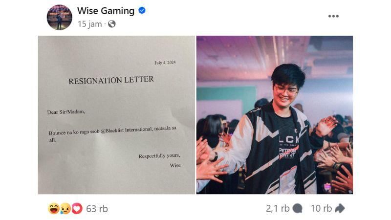 Sumber: acebook.com/WiseGamingML