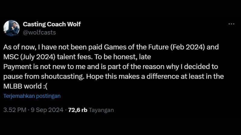 Sumber: x.com/wolfcasts